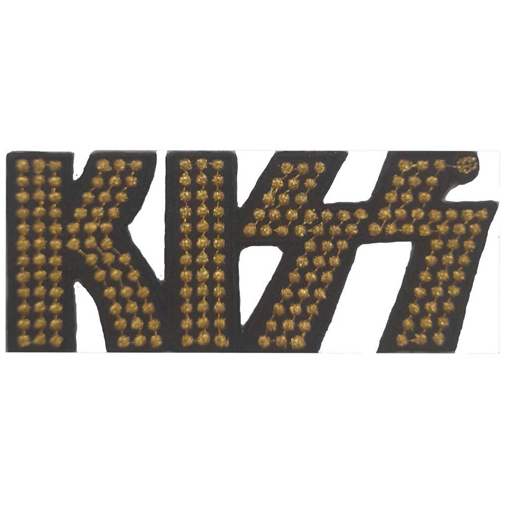 KISS キッス (エース・フレーリー 追悼 ) - Gold Studded Logo / ワッペン - PGS